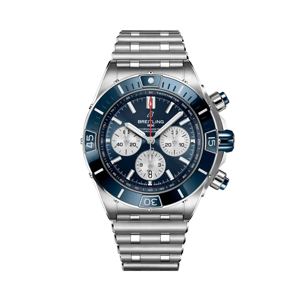 Breitling Super Chronomat B01 44 mm Blue Dial Stainless Steel Bracelet AB0136161C1A1