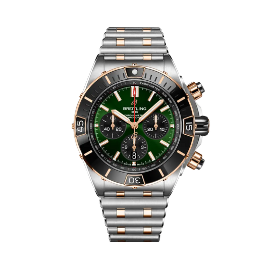 Breitling Super Chronomat B01 44 mm Green Dial Stainless Steel & 18K Red Gold Bracelet UB0136251L1U1