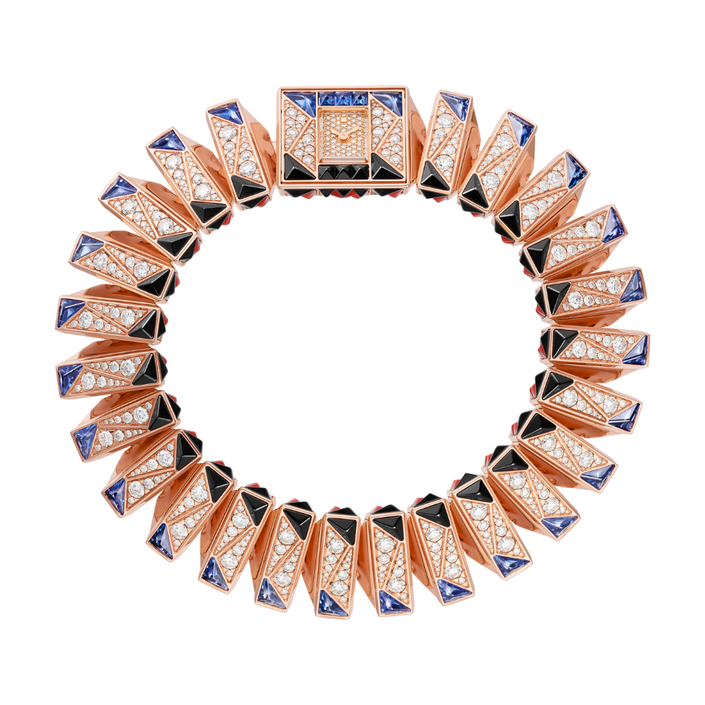 Cartier Libre 99.95 x 84.75 mm Rose Gold Pink Toned steel Dial Bracelet HPI01568