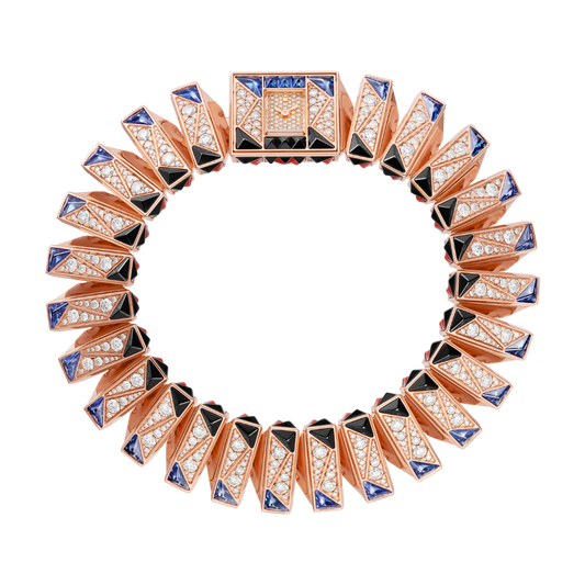 Cartier Libre 99.95 x 84.75 mm Rose Gold Pink Toned steel Dial Bracelet HPI01568