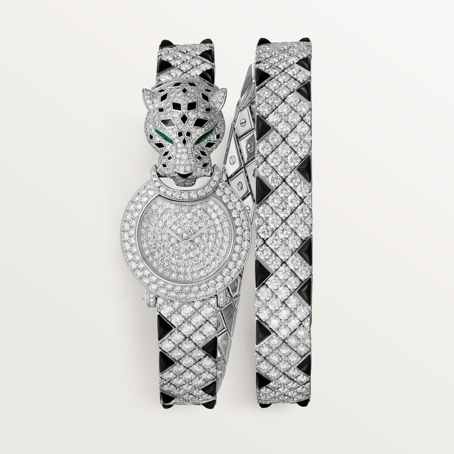 Cartier Panthère 23.6 mm White Gold Diamond Paved Dial Bracelet HPI01383