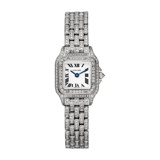 Cartier Panthère Mini White Gold Silver Dial Bracelet HPI01641