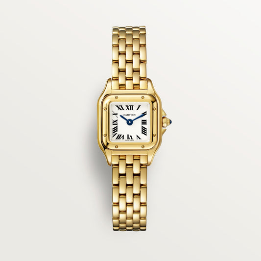 Cartier Panthère Mini Yellow Gold Silver Dial Bracelet WGPN0036