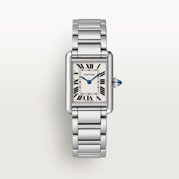 Cartier Tank Must 29.5 mm x 22.0 mm Silver Dial Steel Bracelet WSTA0107