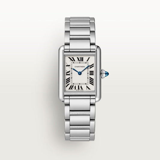 Cartier Tank Must 29.5 mm x 22.0 mm Silver Dial Steel Bracelet WSTA0107