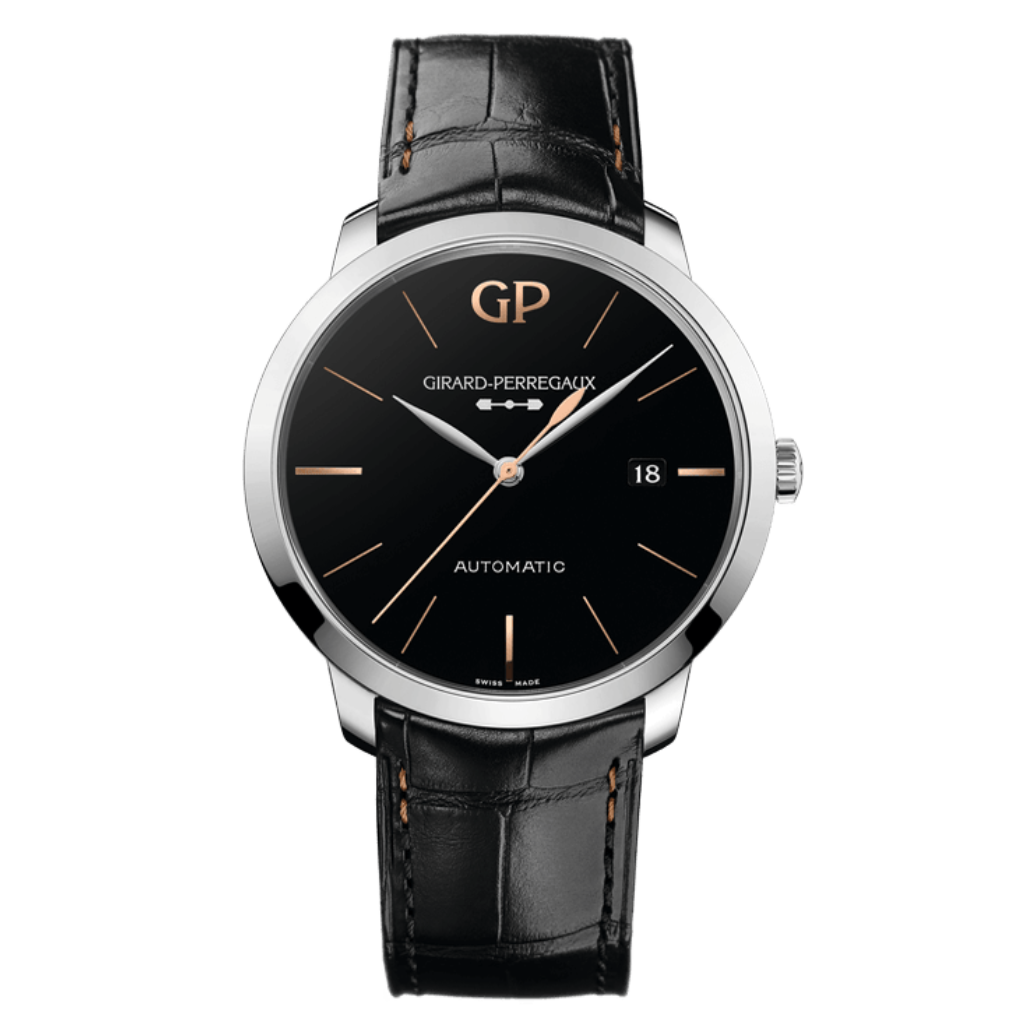 Girard-Perregaux 1966 40 mm Infinity Edition 40 mm Onyx Dial Stainless Steel   Leather Strap 49555-11-632-BB60