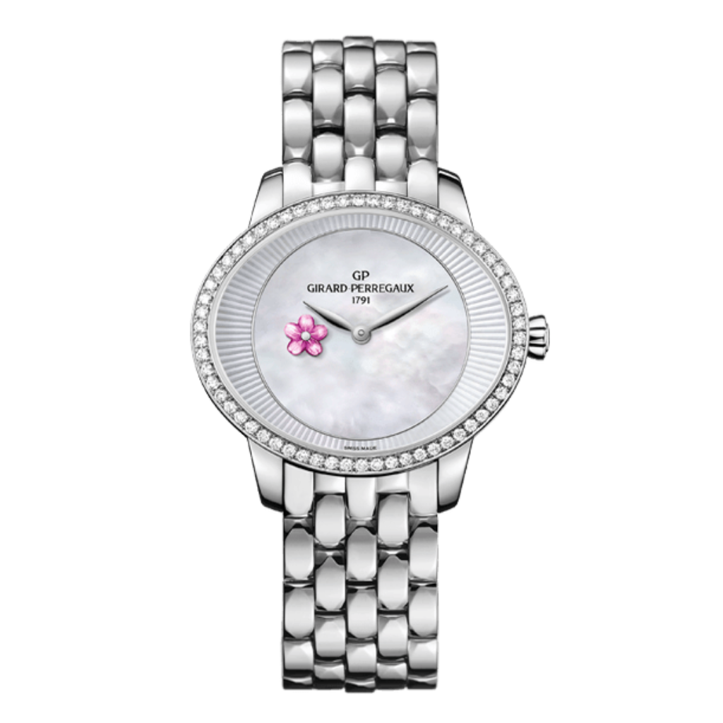 Girard-Perregaux Cat’s Eye Plum Blossom 35.40 x 30.40 mm Mother Of Pearl Dial Stainless Steel Bracelet 80484D11A701-11A