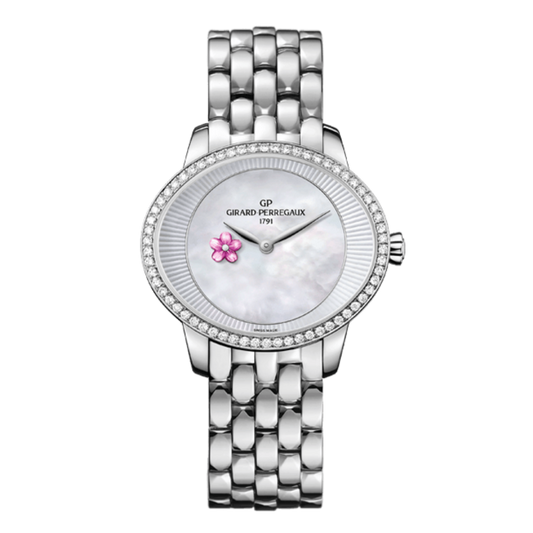 Girard-Perregaux Cat’s Eye Plum Blossom 35.40 x 30.40 mm Mother Of Pearl Dial Stainless Steel Bracelet 80484D11A701-11A