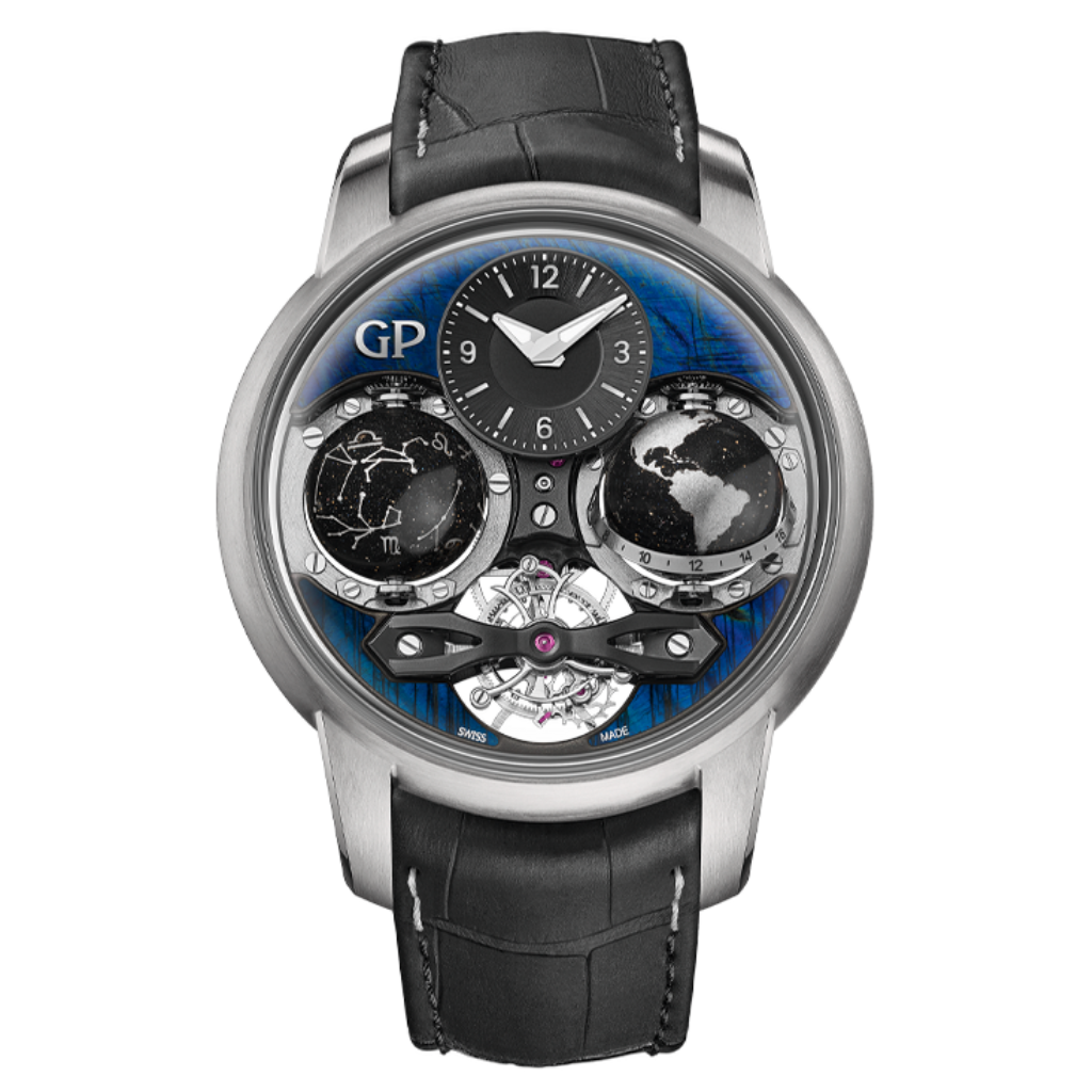 Girard-Perregaux Cosmos 47 mm Blue Dial Titanium    Leather Strap 99292-21-3092-5CC