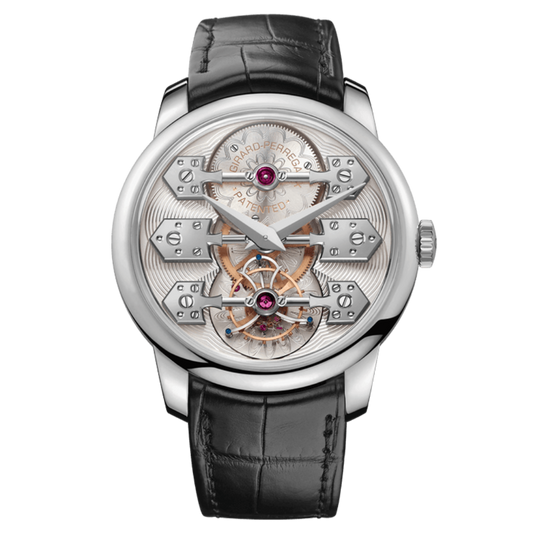 Girard-Perregaux La Esmeralda Tourbillon 44 mm Transparent Dial 18K White Gold   Leather Strap 99275-53-000-BA6E