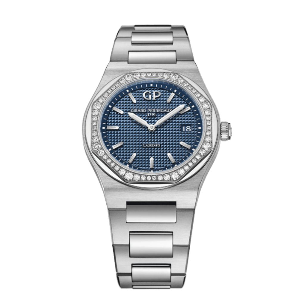 Girard-Perregaux Laureato 34 mm Blue Dial with Diamonds Stainless Steel Bracelet 80189D11A431-11A