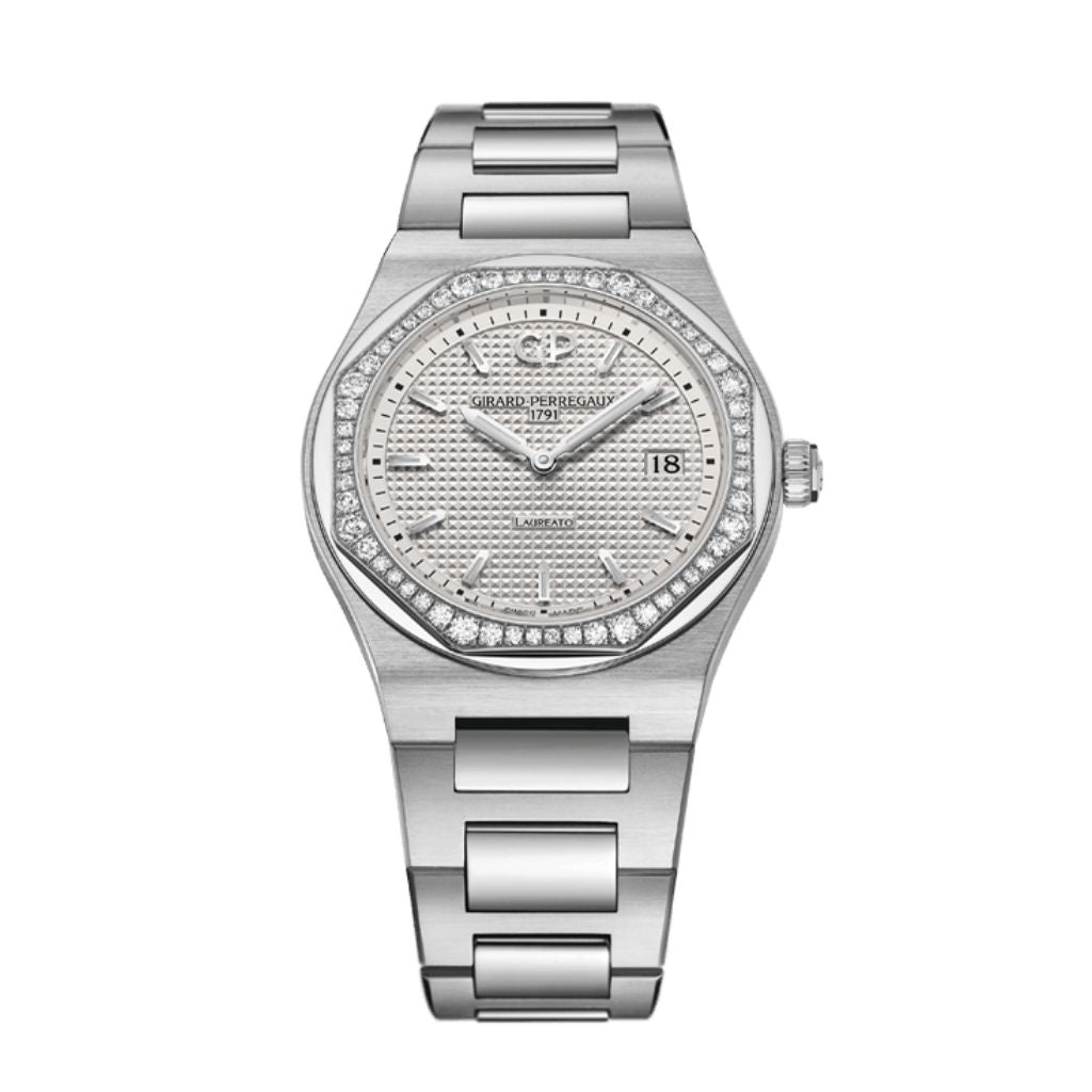Girard-Perregaux Laureato 34 mm Silver Dial with Diamonds Stainless Steel Bracelet 80189D11A131-11A