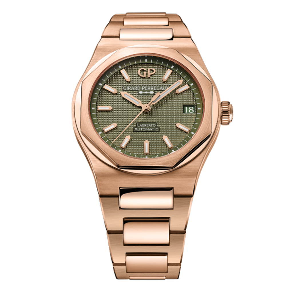 Girard-Perregaux Laureato 42 mm Sage Green Dial 18K Pink Gold Bracelet 81010-52-3333-1CM