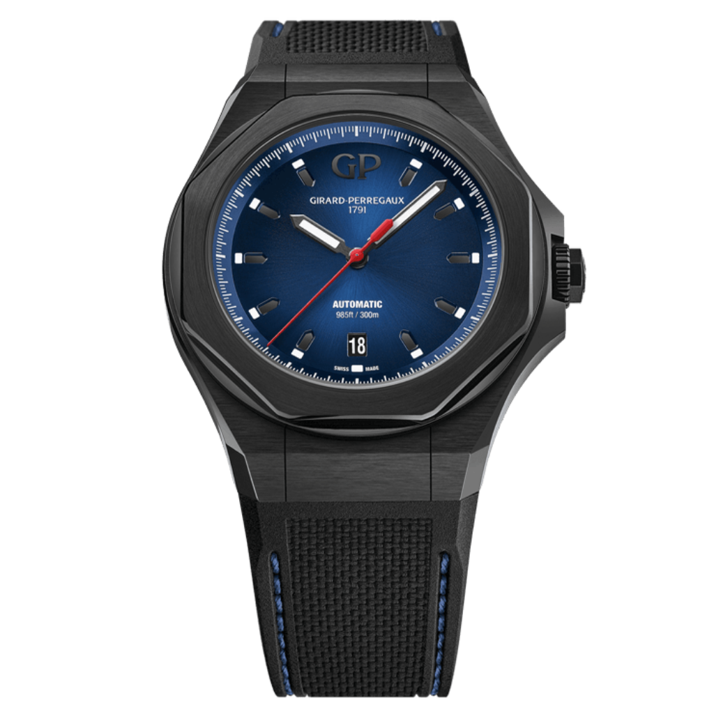 Girard-Perregaux Laureato Absolute 44 mm Blue Dial Titanium PVD Rubber Strap 81070-21-491-FH6A
