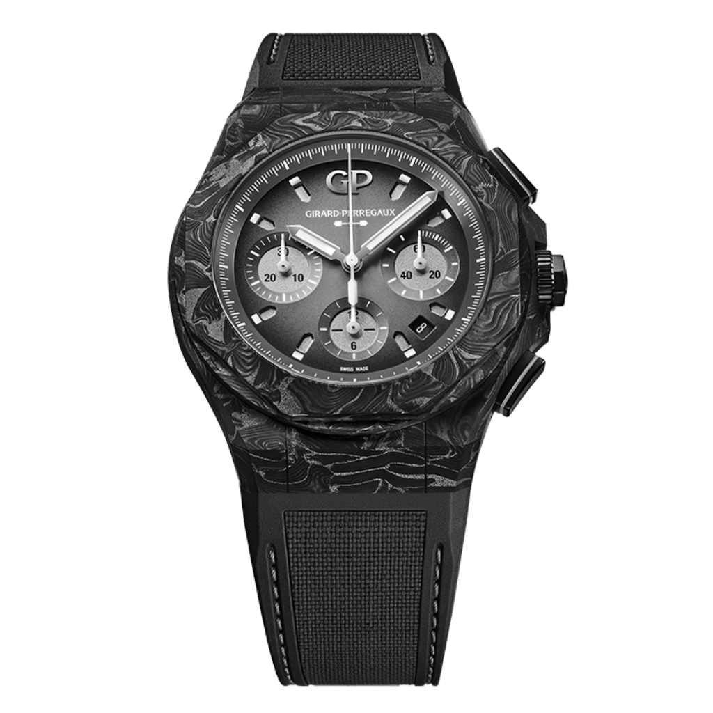Girard-Perregaux Laureato Absolute 8Tech 44 mm Gradient Grey Dial Carbon/Titanium Composite Rubber Strap 81060-41-3222-1CX