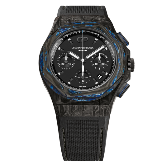 Girard-Perregaux Laureato Absolute Wired 44 mm Black Dial Carbon Rubber Strap 81060-36-694-FH6A
