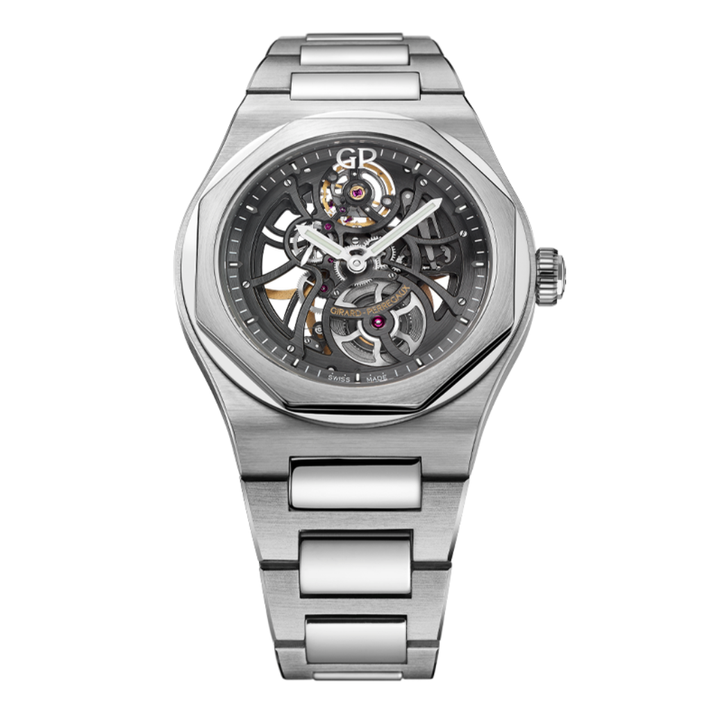 Girard-Perregaux Laureato Skeleton 42 mm Transparent Dial 18k White Gold Bracelet 81015-53-3240-1GM