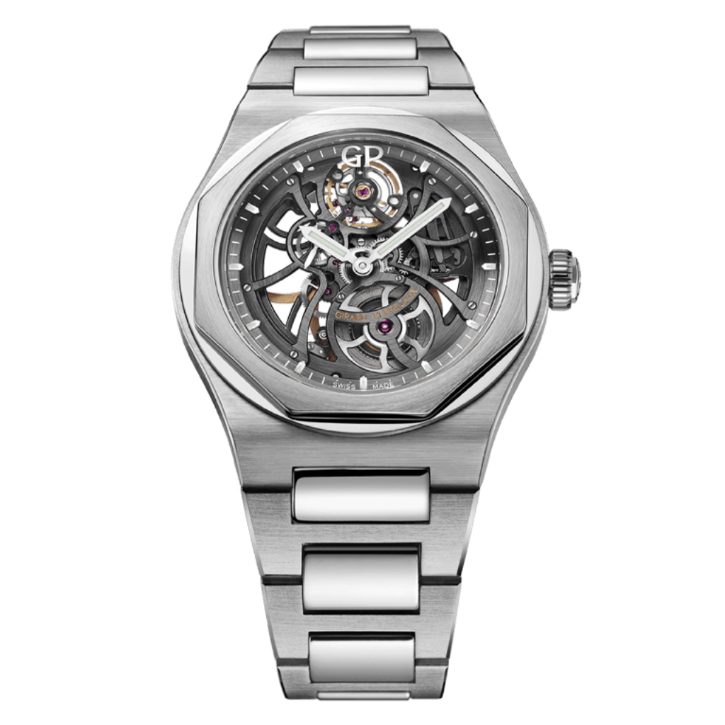 Girard-Perregaux Laureato Skeleton 42 mm Transparent Dial Stainless Steel Bracelet 81015-11-001-11A