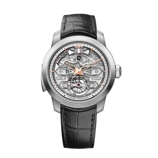 Girard-Perregaux Minute Repeater Tourbillon with Bridges 45 mm Transparent Dial Titanium   Leather Strap 99820-21-001-BA6A