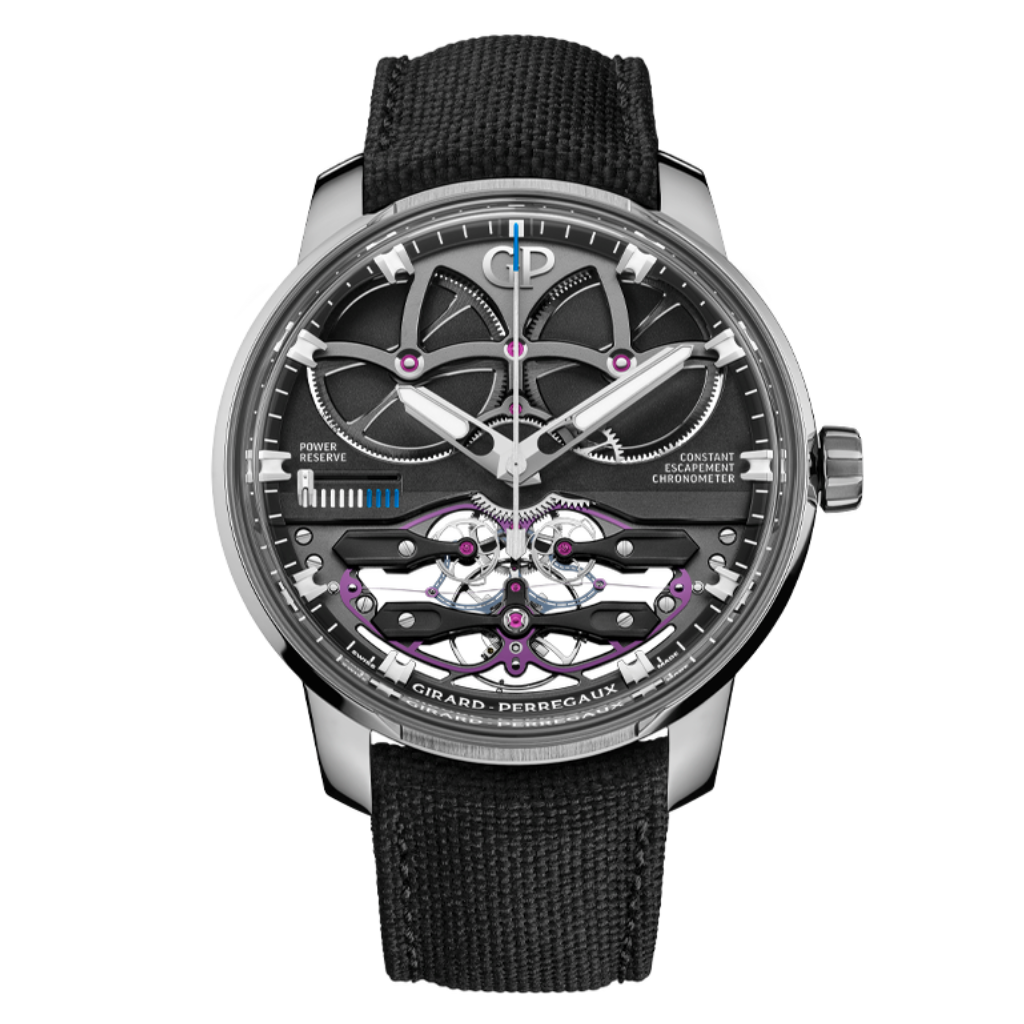 Girard-Perregaux Neo Constant Escapement 45 mm Bright Black Dial Titanium Rubber Strap 93510-21-1930-5CX