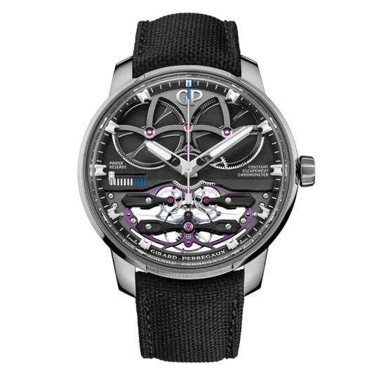Girard-Perregaux Neo Constant Escapement 45 mm Bright Black Dial Titanium Rubber Strap 93510-21-1930-5CX