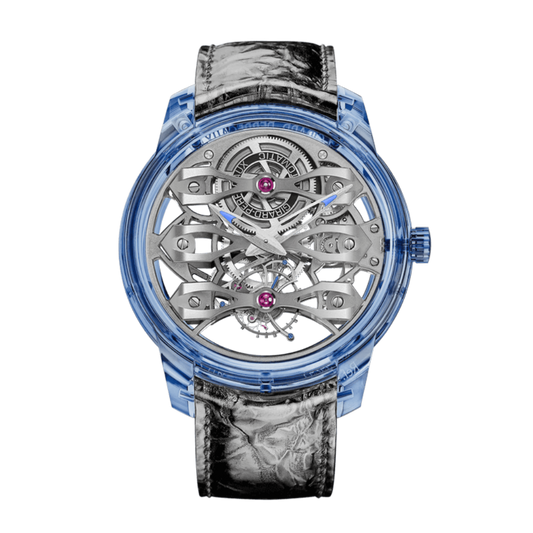 Girard-Perregaux Quasar Azure Tourbillon with Three Bridges 46 mm Transparent Dial Blue Sapphire Fabric Strap 99295-43-002-UA2A