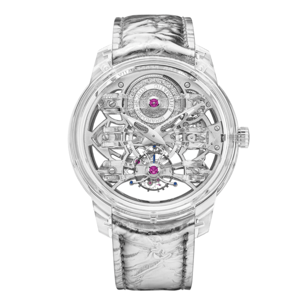 Girard-Perregaux Quasar Light Tourbillon with Three Bridges 46 mm Transparent Dial Sapphire Fabric Strap 99295-43-001-BA6A