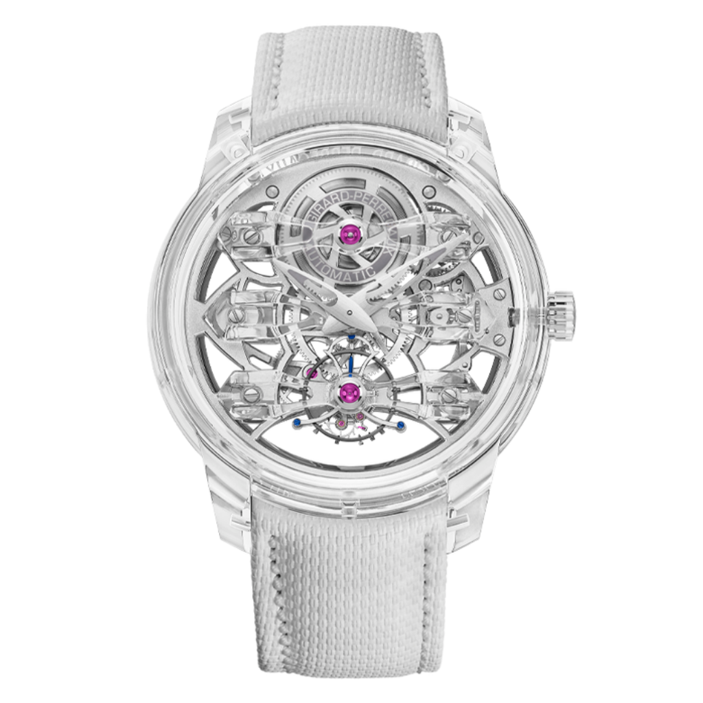 Girard-Perregaux Quasar Light Tourbillon with Three Bridges 46 mm Transparent Dial Sapphire Rubber Strap 99295-43-3313-5CC