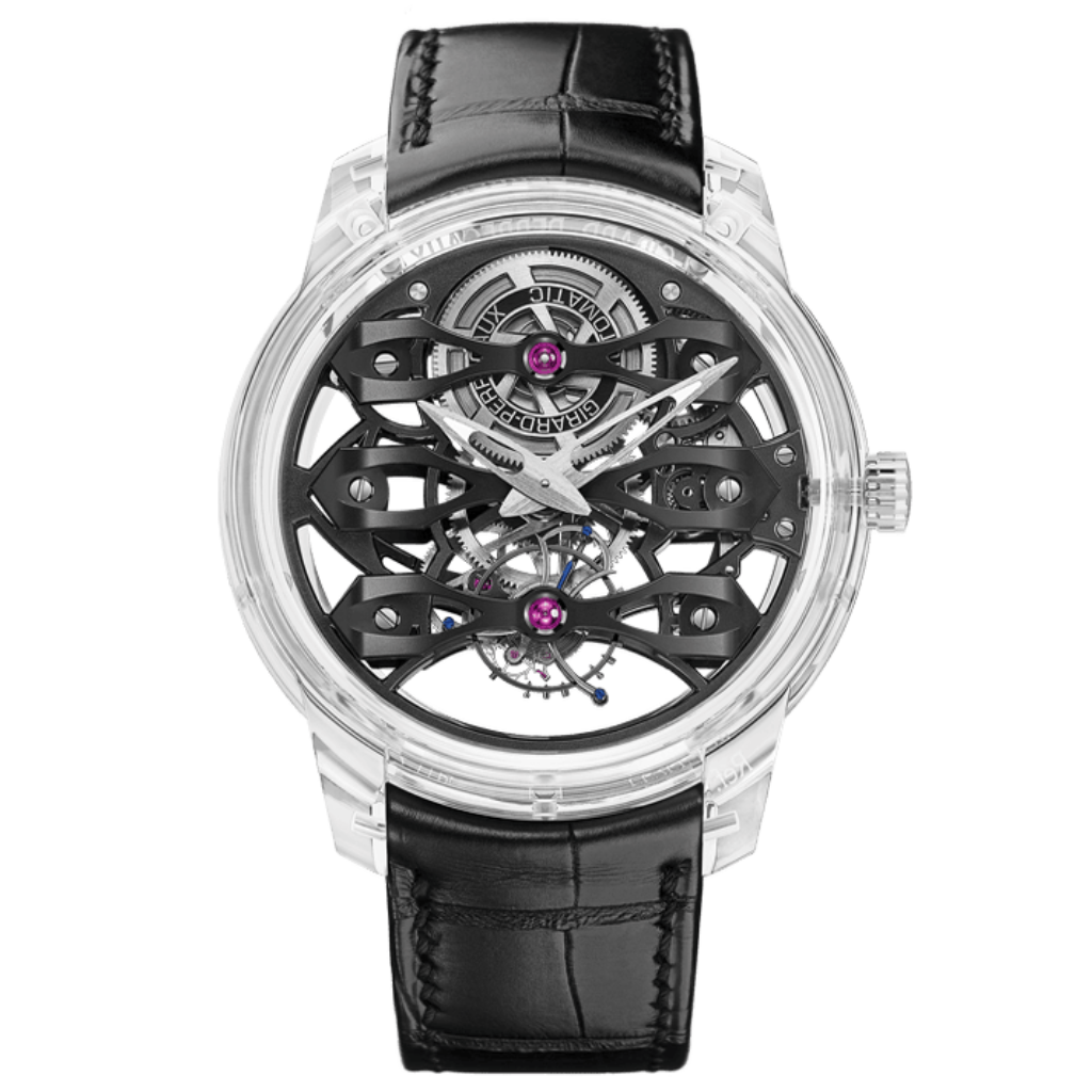 Girard-Perregaux Quasar Tourbillon with Three Bridges 46 mm Transparent Dial Sapphire   Leather Strap 99295-43-000-BA6A