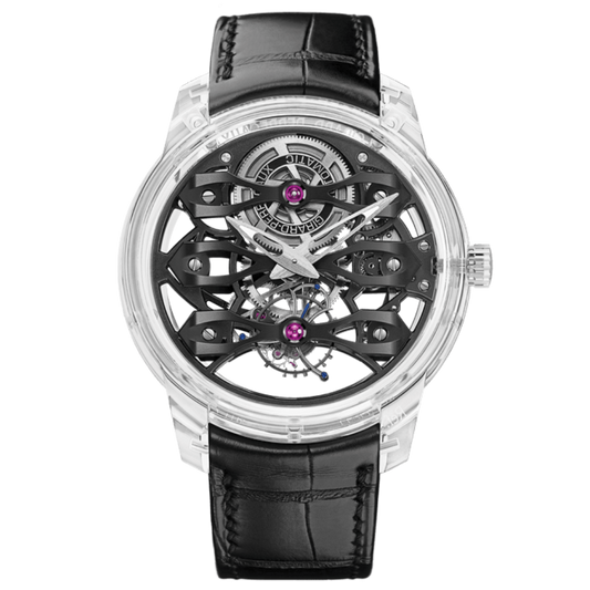 Girard-Perregaux Quasar Tourbillon with Three Bridges 46 mm Transparent Dial Sapphire   Leather Strap 99295-43-000-BA6A
