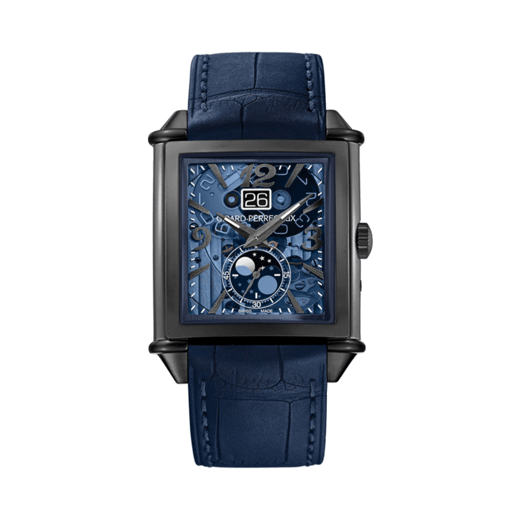 Girard-Perregaux Vintage 1945 Earth to Sky Edition 36.10 x 35.25 mm Polycristalline Dial Titanium DLC   Leather Strap 25882-21-423-BB4A