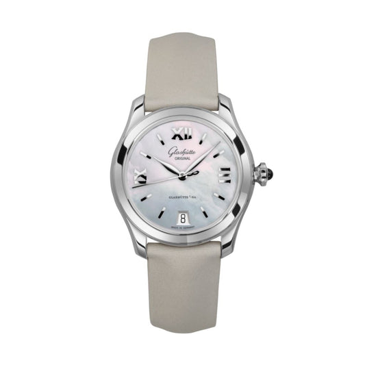 Glashuette Original Lady Serenade 36 mm Mother-Of-Pearl Silver Dial Stainless Steel   Strap 1-39-22-08-02-04