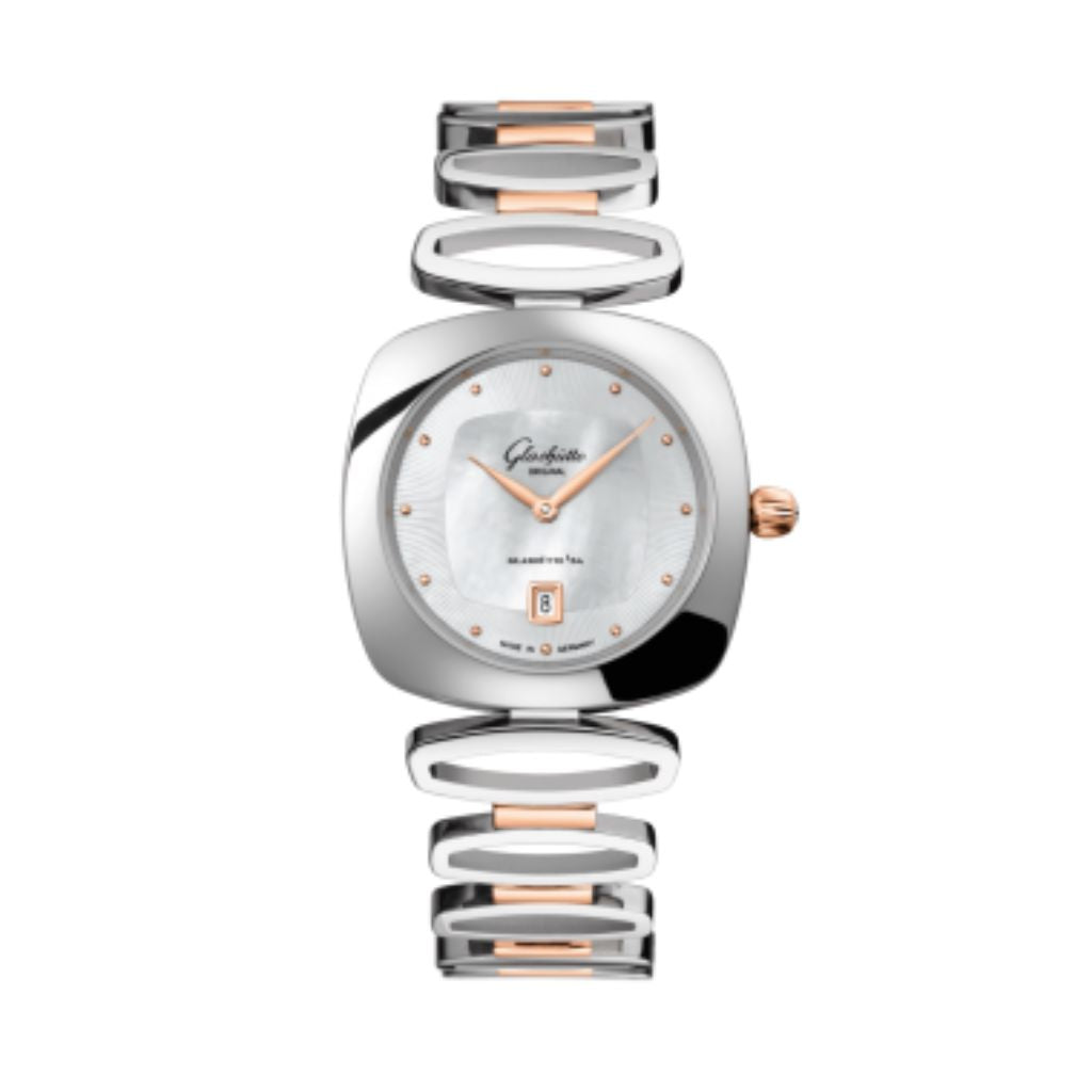 Glashuette Original Pavonina 31 mm Mother-Of-Pearl White Dial Bicolor Bicolor 1-03-01-26-06-14