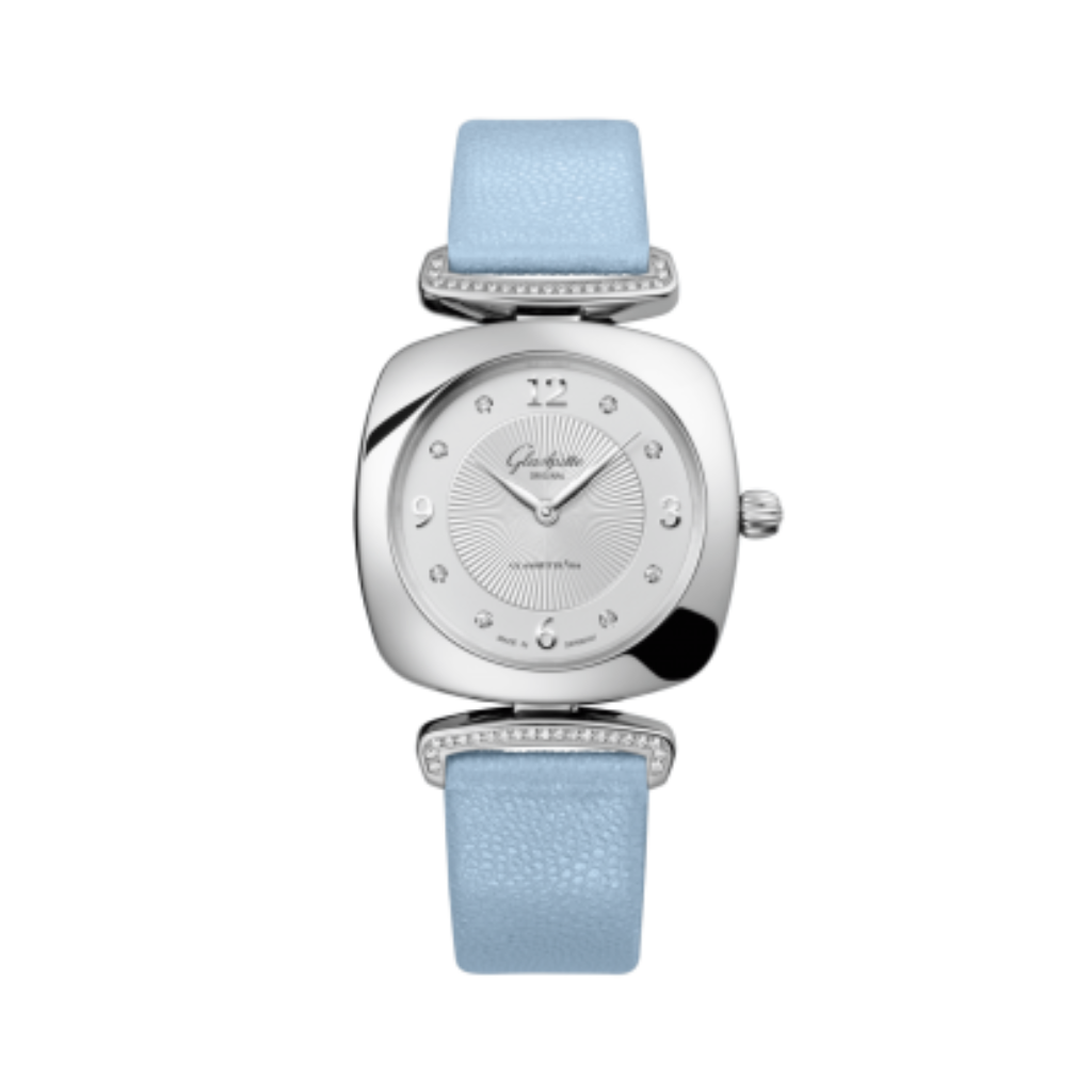 Glashuette Original Pavonina 31 mm Silver Galvanized Dial Stainless Steel   Glossy 1-03-02-12-12-35