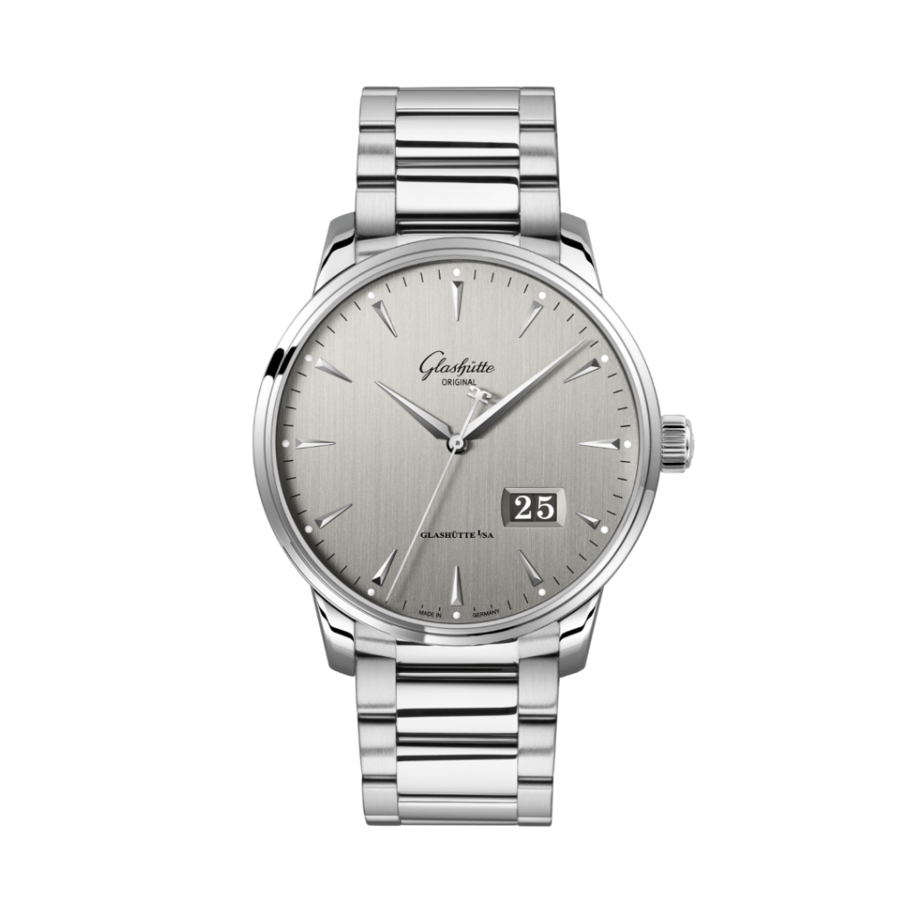 Glashuette Original Senator Excellence Panorama Date 42 mm Silver Dial Stainless Steel Metal Bracelet 1-36-03-03-02-71
