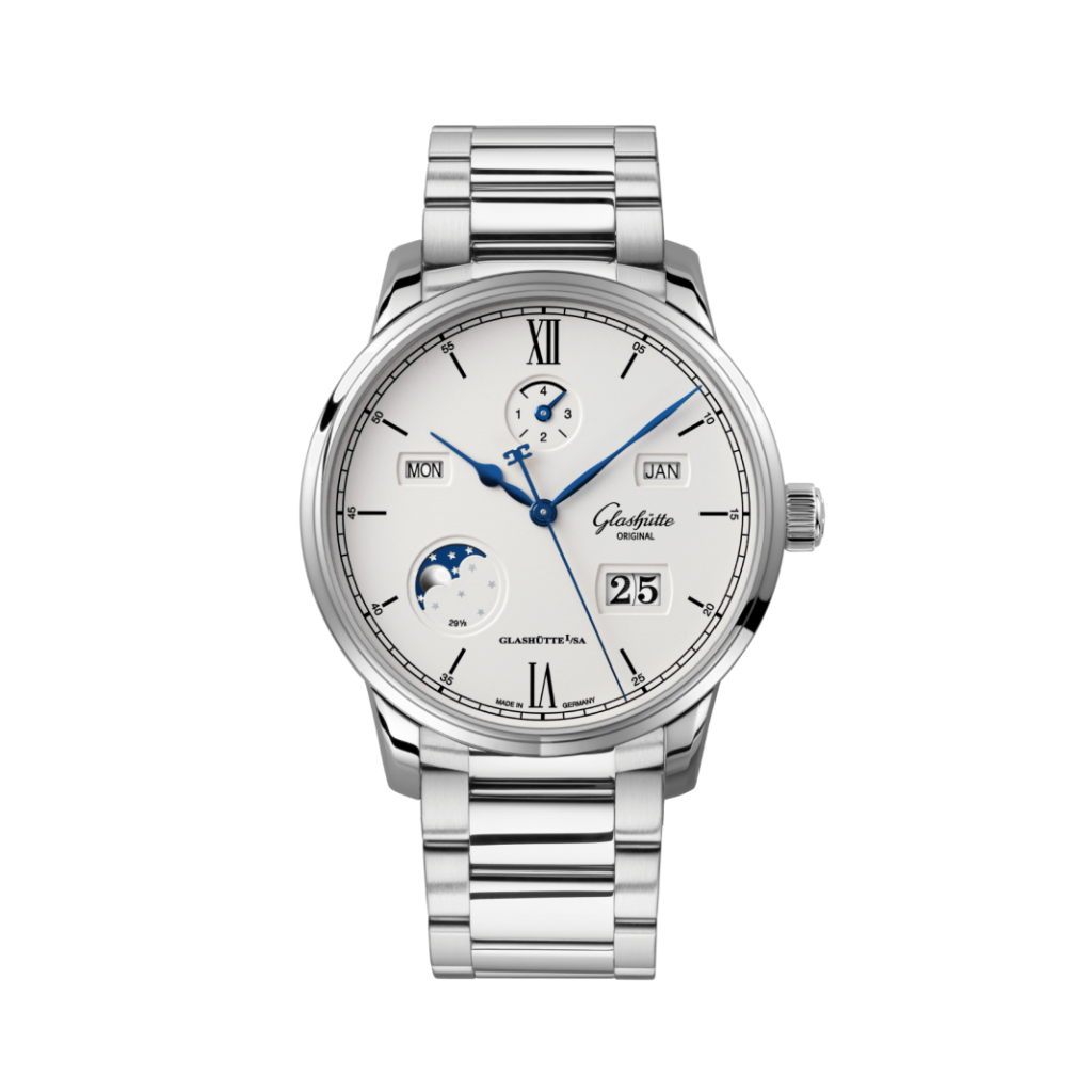 Glashuette Original Senator Excellence Perpetual Calendar 42 mm Silver Dial Stainless Steel Metal Bracelet 1-36-02-01-02-71