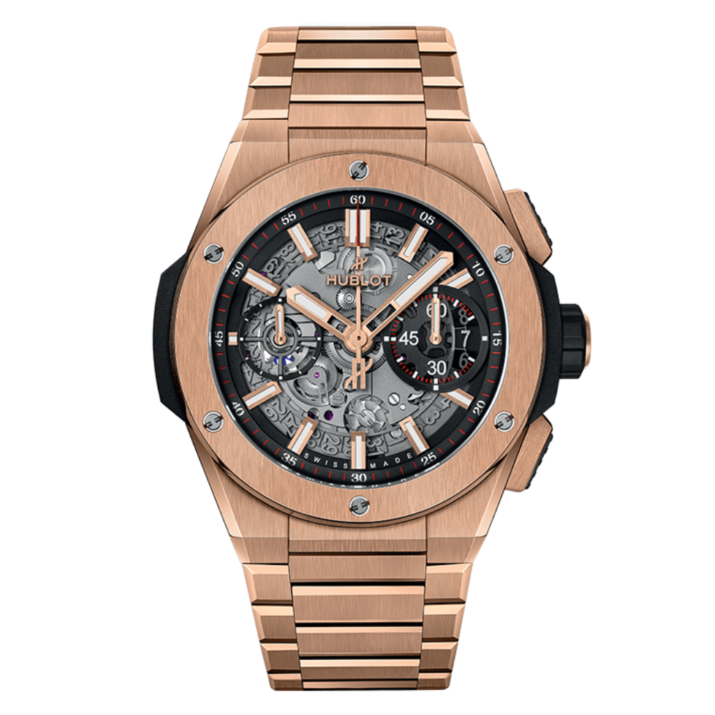 HUBLOT Big Bang Integrated King Gold 42 mm Transparent Dial Polished 18K King Gold Bracelet 451.OX.1180.OX