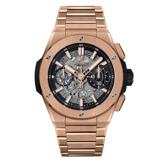 HUBLOT Big Bang Integrated King Gold 42 mm Transparent Dial Polished 18K King Gold Bracelet 451.OX.1180.OX