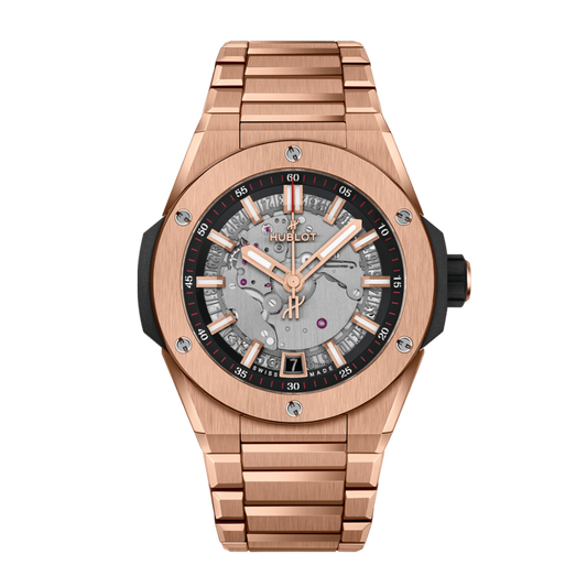 Hublot Big Bang Integrated Time Only King Gold 40 mm Silver Dial Polished 18K King Gold Bracelet 456.OX.0180.OX