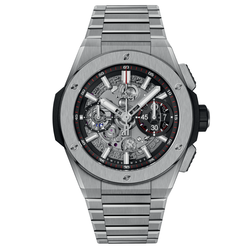 HUBLOT Big Bang Integrated Titanium 42 mm Transparent Dial Polished Titanium Bracelet 451.NX.1170.NX