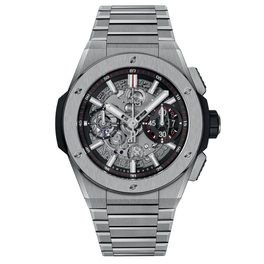 HUBLOT Big Bang Integrated Titanium 42 mm Transparent Dial Polished Titanium Bracelet 451.NX.1170.NX