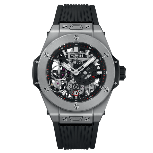 HUBLOT Big Bang MECA-10 Titanium 45 mm Transparent Dial Microblasted Titanium Rubber Strap 414.NI.1123.RX