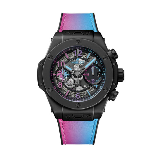 HUBLOT Big Bang Unico Magic City 42 mm Transparent Dial Microblasted Black Ceramic Rubber Strap 441.CI.1199.VR.HBM23