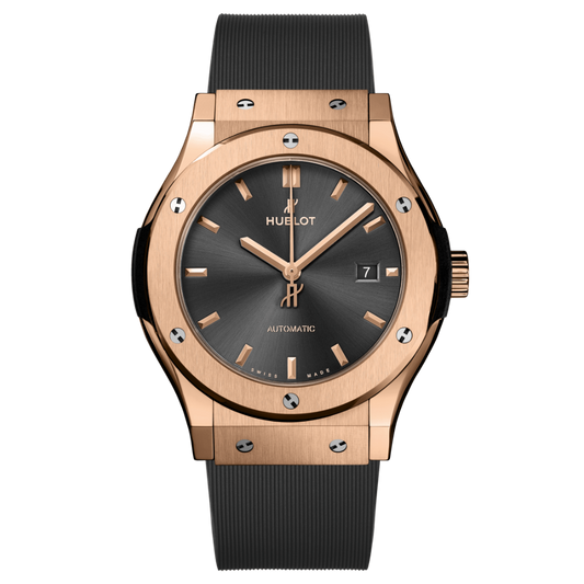 Hublot Classic Fusion Racing Grey King Gold 42 mm Grey Dial Polished 18K King Gold Rubber Strap 542.OX.7081.RX