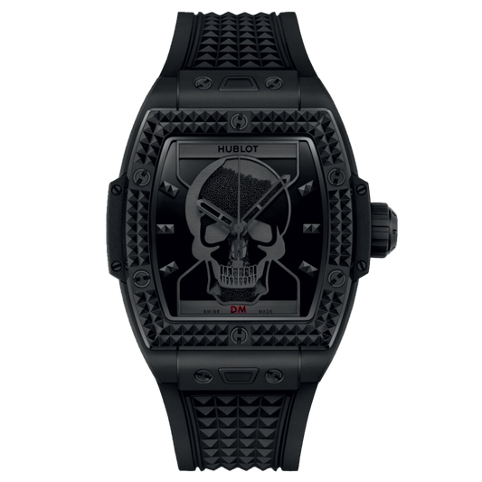 HUBLOT Spirit of Big Bang Depeche Mode 42 mm Black Dial Microblasted and Polished Black Ceramic Rubber Strap 646.CI.0110.RX.DPM24