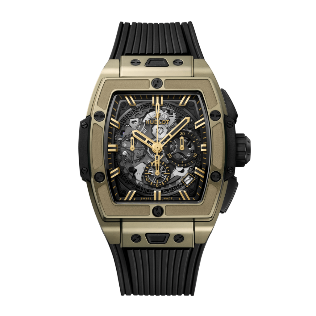 Hublot Spirit of Big Bang Full Magic Gold 42 mm Transparent Dial Polished 18K Magic Gold Rubber Strap 642.MX.0130.RX