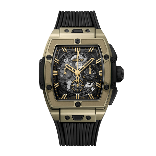 Hublot Spirit of Big Bang Full Magic Gold 42 mm Transparent Dial Polished 18K Magic Gold Rubber Strap 642.MX.0130.RX