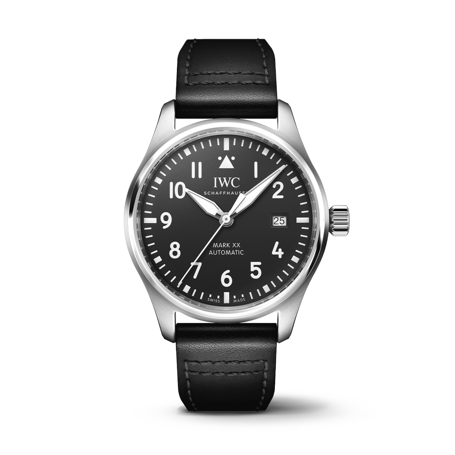 IWC Schaffhausen Pilot's Watch Mark XX 40 mm Black Dial Stainless Steel Black   Strap IW328201