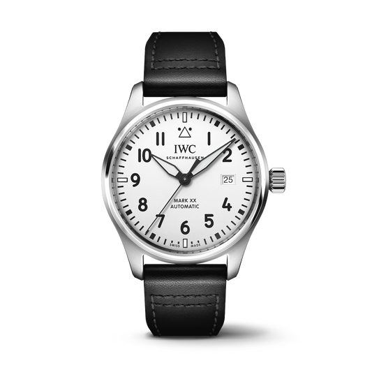 IWC Schaffhausen Pilot’s Watch Mark XX 40 mm Silver  Dial Stainless Steel Black   Strap IW328207