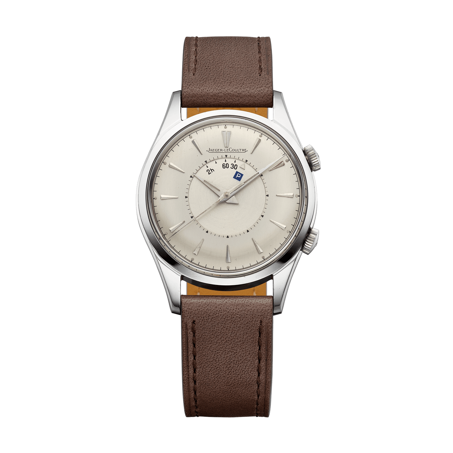 Jaeger-LeCoultre THE COLLECTIBLES Parking 35 mm Silvered Grey Dial Stainless Steel   Leather Strap QVE85801